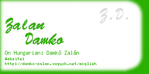 zalan damko business card