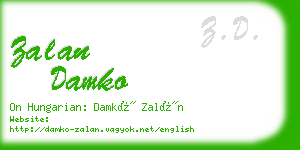 zalan damko business card